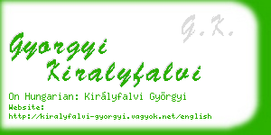 gyorgyi kiralyfalvi business card